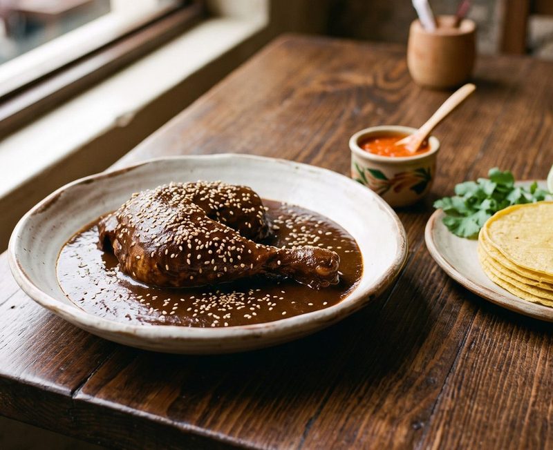 Pollo en mole poblano